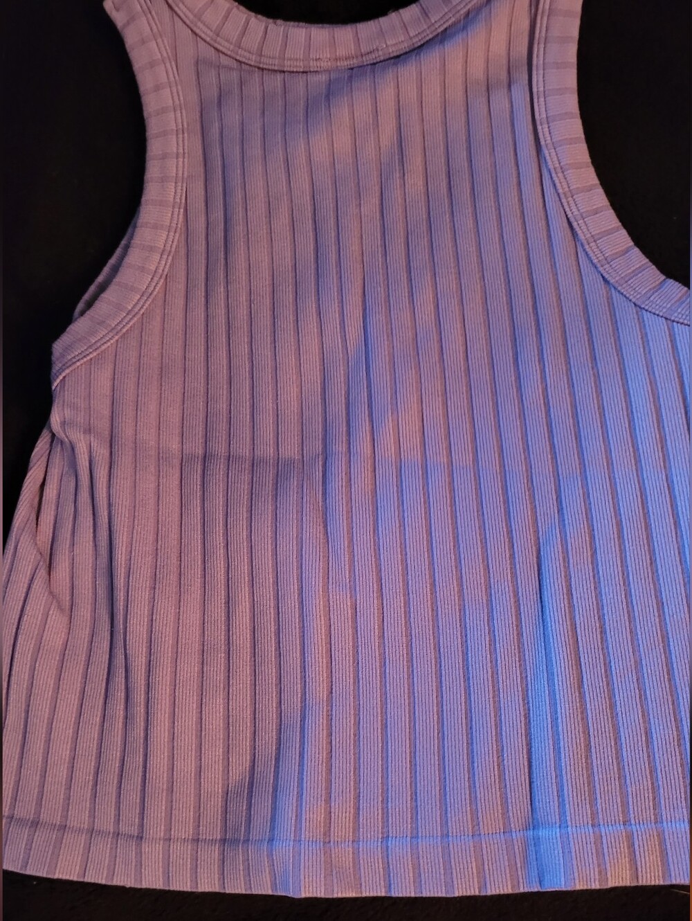 ONE/SIZE Lavender Ribbed Scoop Neck Tank